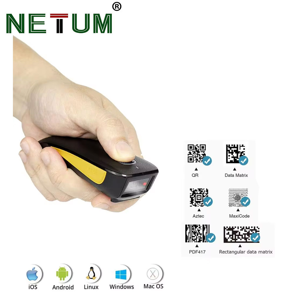 Document Scanner Portable - Scanner de codes à barres Bluetooth