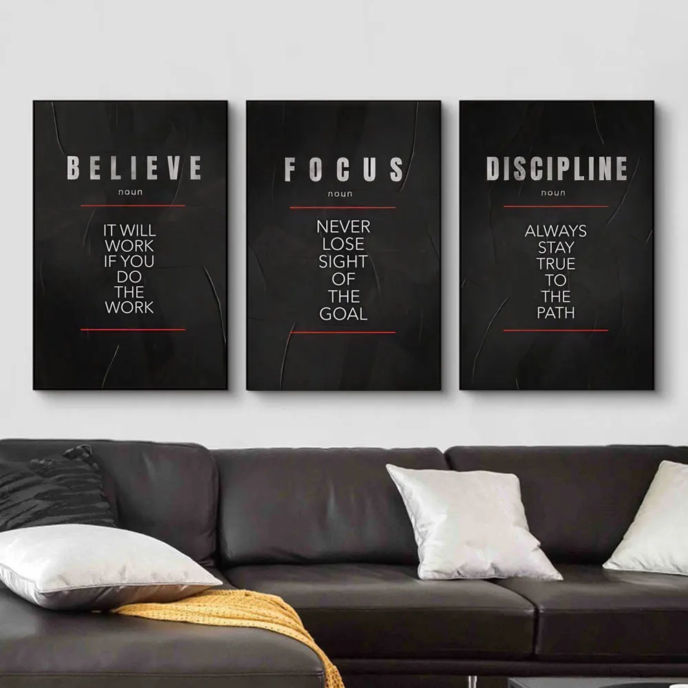 Home Office Room Inspiration - Affiche de définition de la discipline