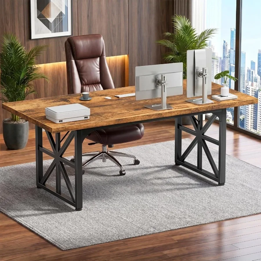 Home Office Work Table - Bureau de direction de 71 pouces,