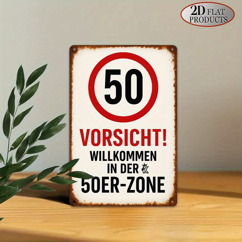 Home Office Or - Panneau de signalisation allemand vintage «
