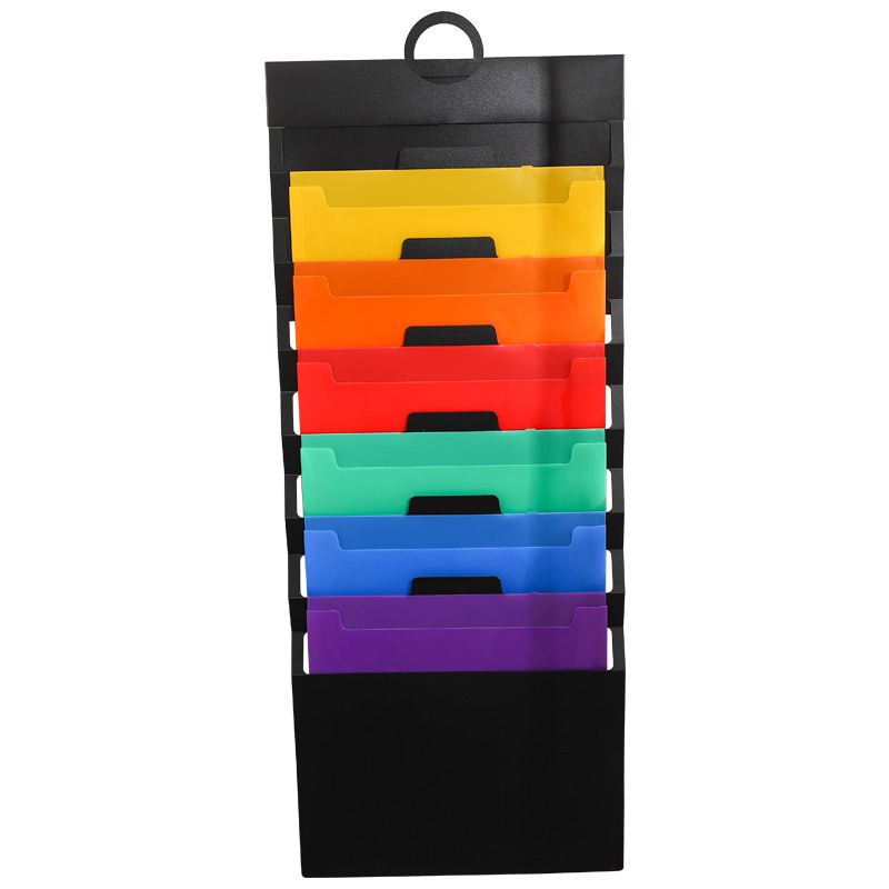 Document Scanner Portable - Porte-documents mural portable arc-en-ciel, dossier A4,