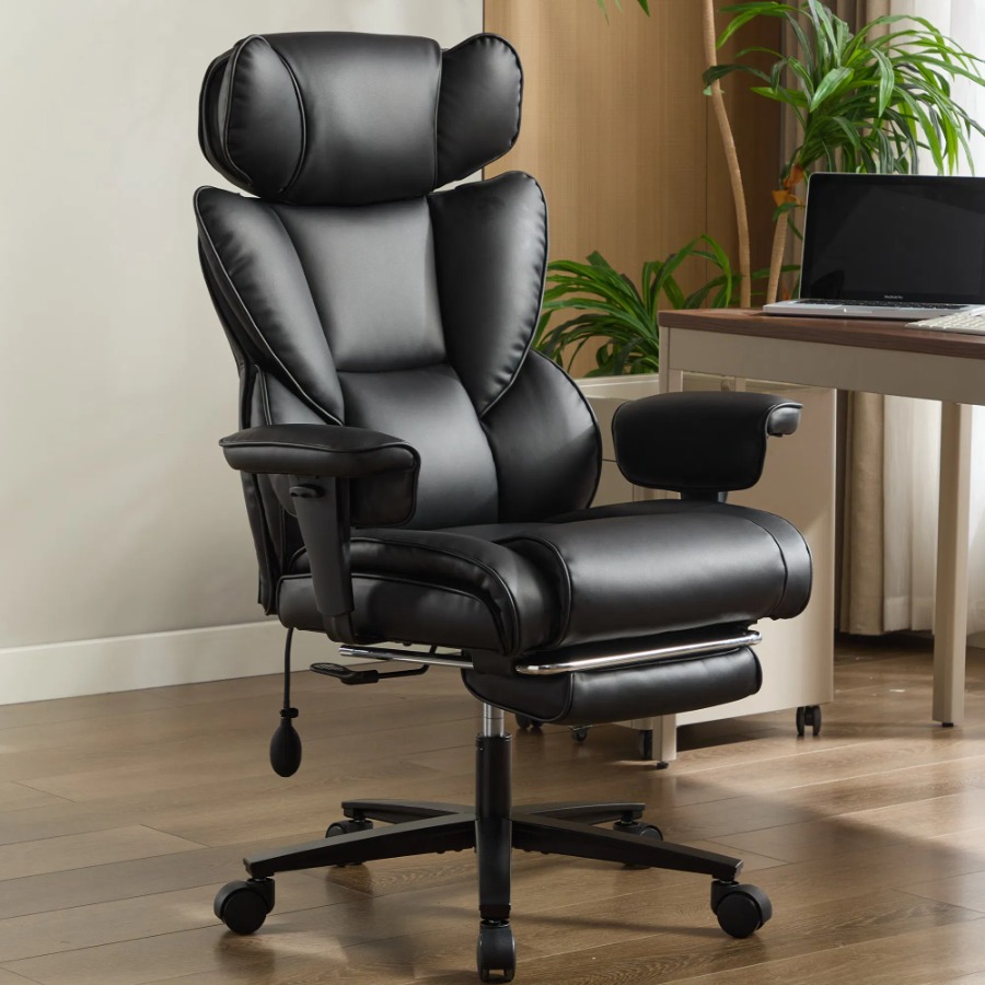 Ergonomic Office Chair - Chaise de bureau avec repose-pieds et