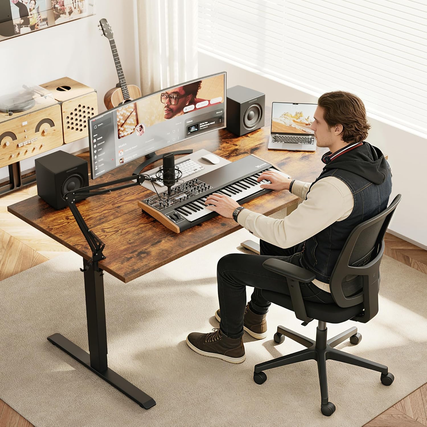 Bureau électrique réglable en  - Home Office Work Table avis et prix