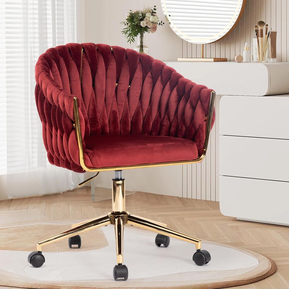 Chaise de bureau en velours, c - Home Office Or avis et prix