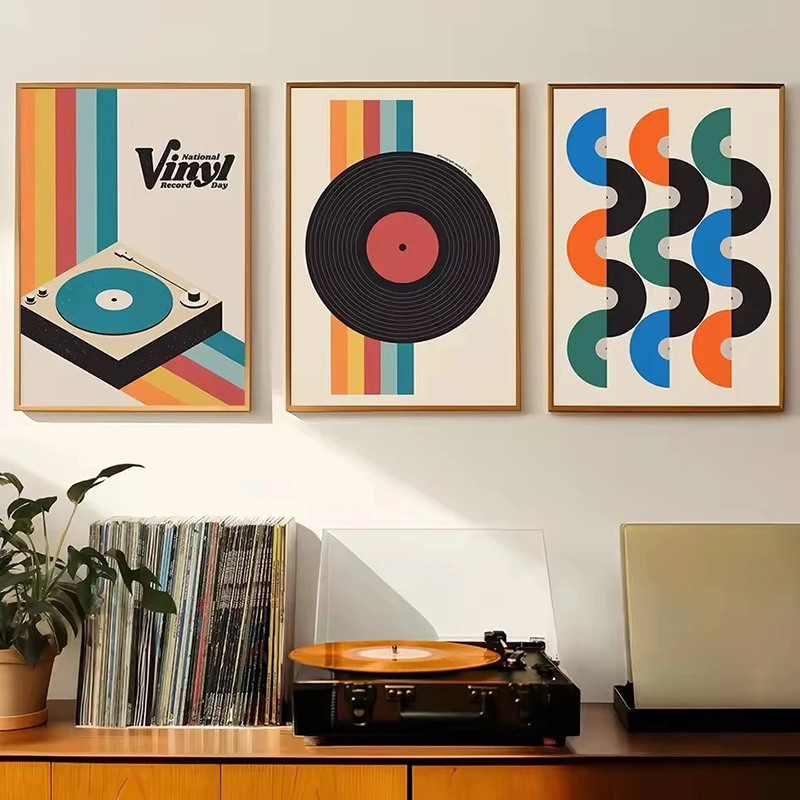 Impression sur toile de disque - Home Office Or avis et prix