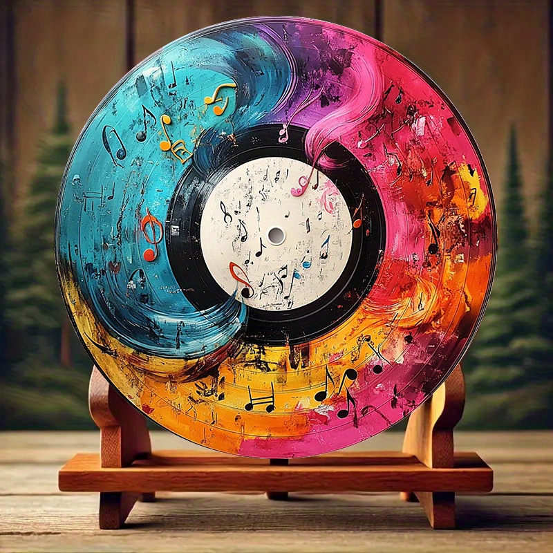 Art de disque vinyle vibrant d - Home Office Or avis et prix