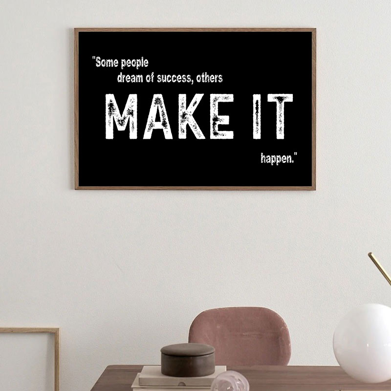 Toile d'art ispirateur noir mo - Home Office Room Inspiration avis et prix