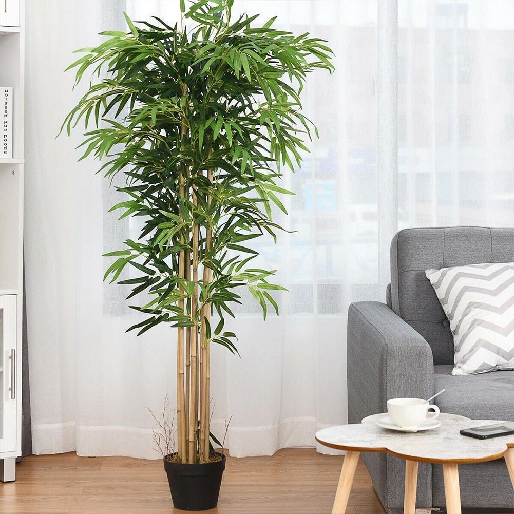 Feuilles de bambou vertes arti - Home Office Layout avis et prix