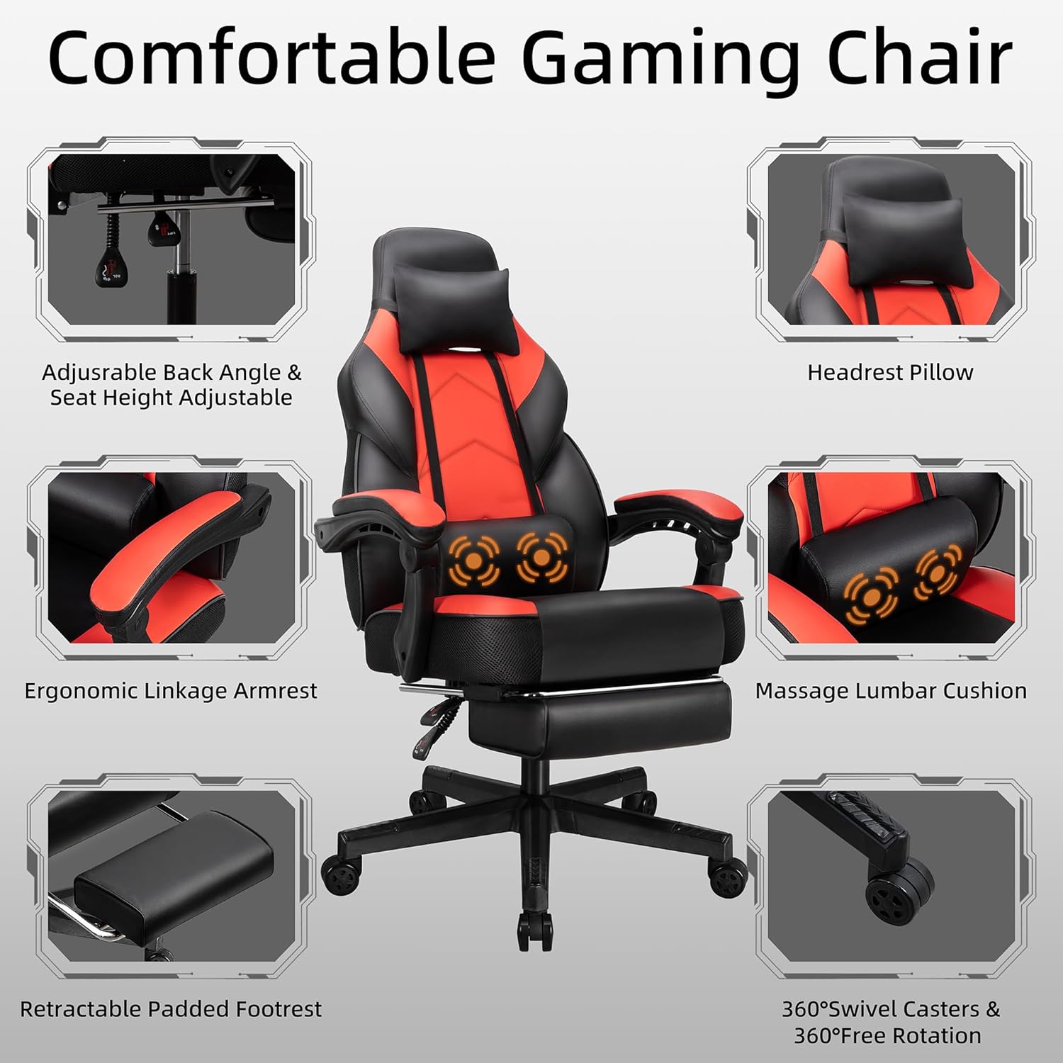 Chaise de jeu avec repose-pied - Ergonomic Office Chair avis et prix
