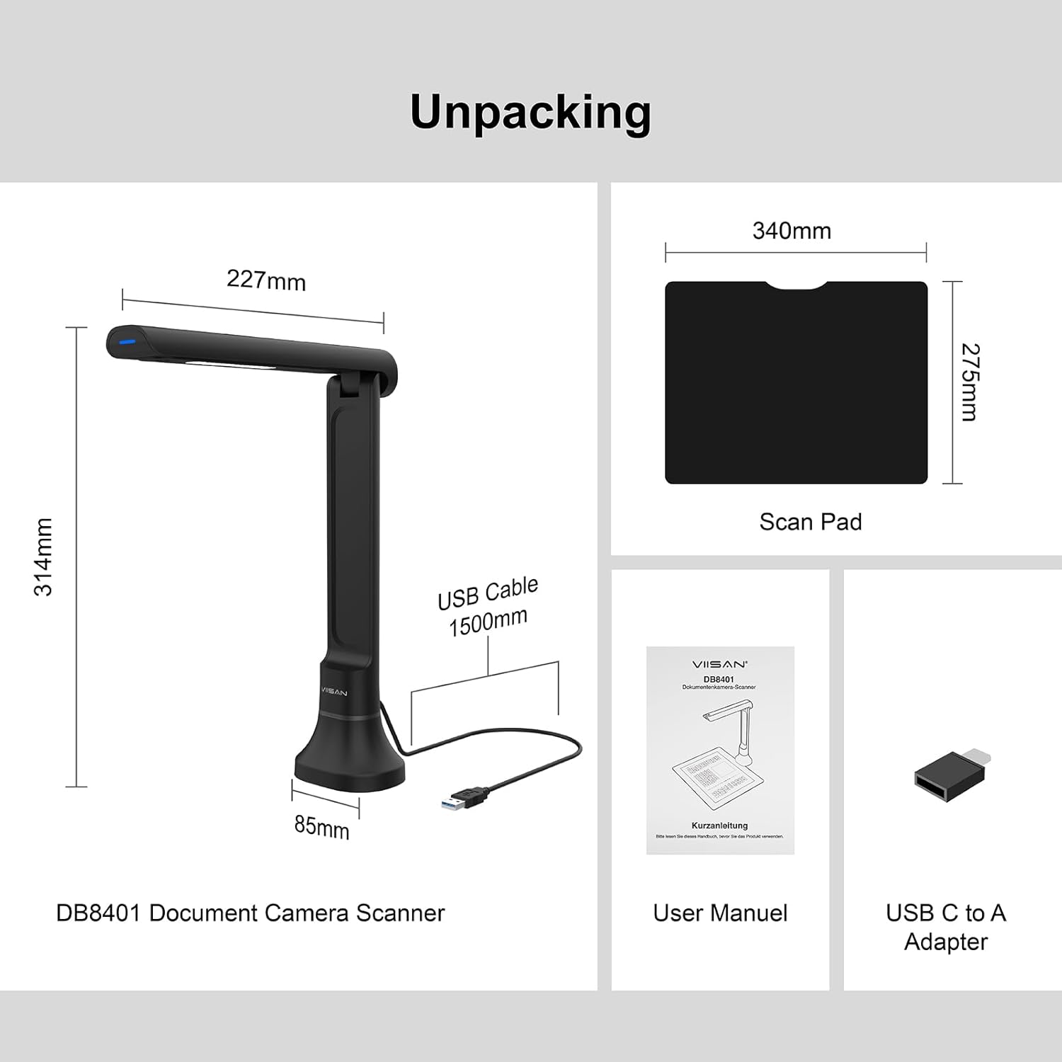 Caméra de numérisation de docu - Document Scanner Portable avis et prix