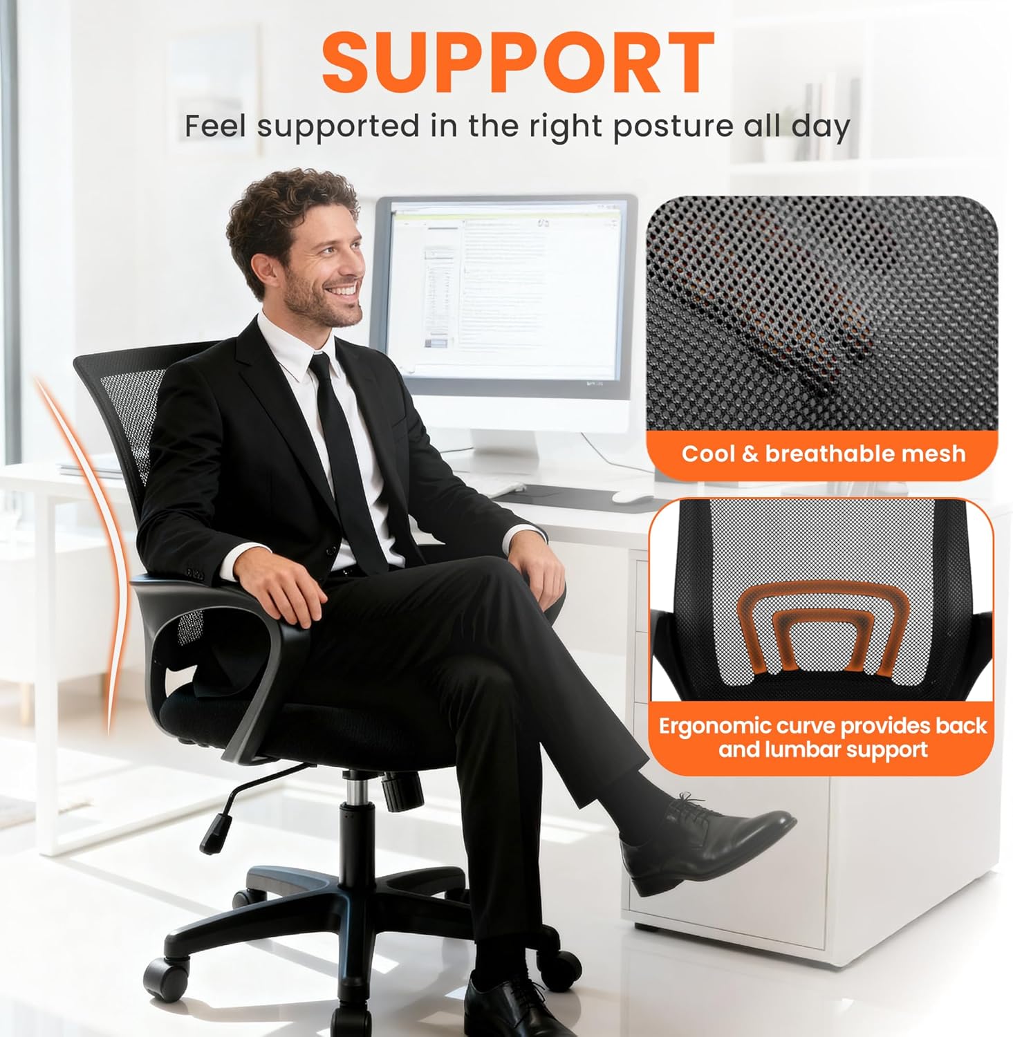 Chaise de bureau ergonomique e - Ergonomic Office Chair avis et prix