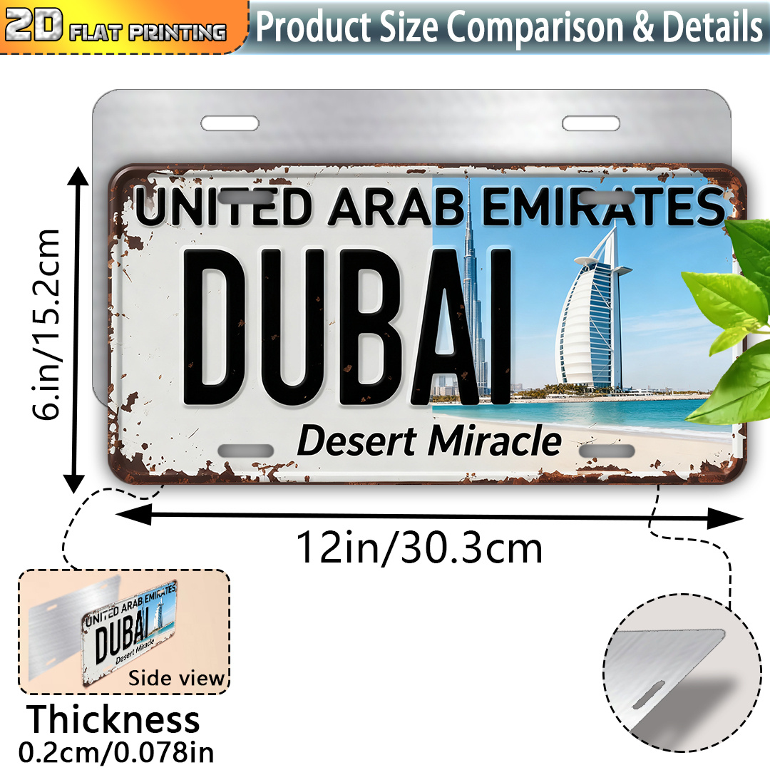Panneau métallique Vintage 2D  - Home Office Dubai avis et prix