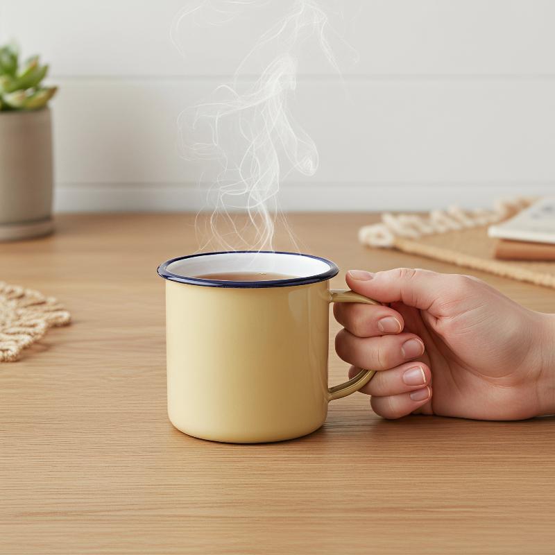 Tasses à boire en émail durabl - Home Office Logo avis et prix